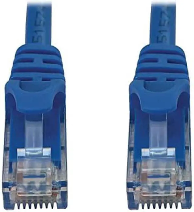 Alt view image 4 of 10 - Tripp Lite Cat6a 10G Snagless Molded UTP Ethernet Cable (RJ45 M/M), PoE, Blue, 100 ft. (30.5 m) - 100 ft Category 6a Network Cable for Network Device, Switch, Patch Panel, Server, Router, Hub, Printer