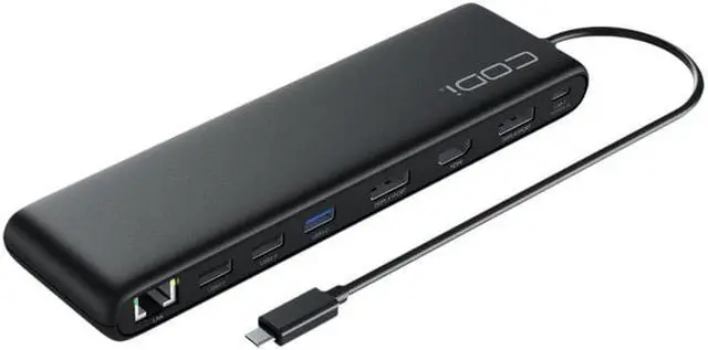 Alt view image 2 of 10 - CODi Centro 1201 Multi-Display 85W MST USB-C Docking Station A01201
