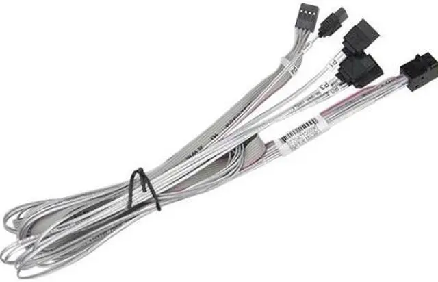 Alt view image 9 of 9 - Supermicro CBL-SAST-0591 75cm Cross-over Mini SAS HD to 4x SATA Cable w/ SB