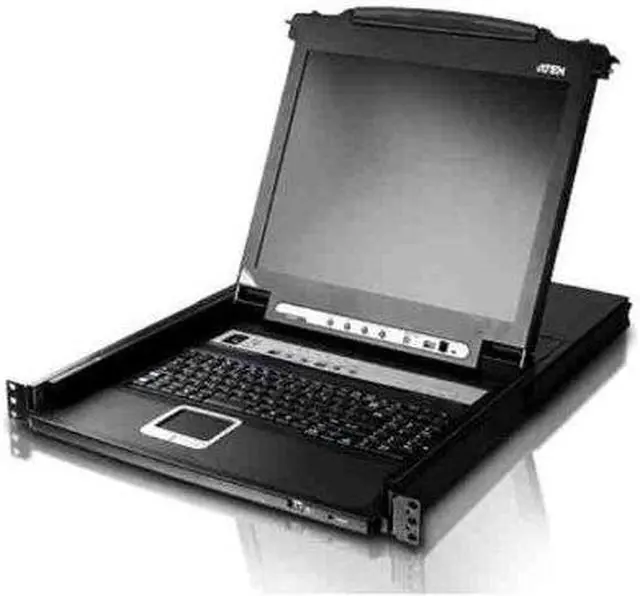 Alt view image 13 of 13 - Aten 8-Port Slideaway 19in. Single Rail LCD KVM Switch