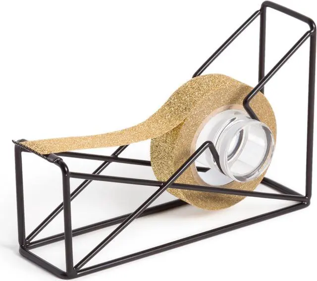 Alt view image 2 of 3 - u brands vena wire tape dispenser, metal, black, 1 count