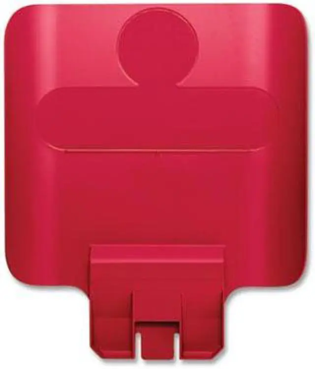 Alt view image 2 of 2 - Rubbermaid Slim Jim Recycling Station Billboard, Red