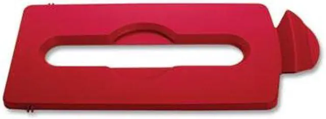 Alt view image 2 of 2 - Rubbermaid Slim Jim Paper Recycling Top, 16.5 x 8 x 0.5, Red