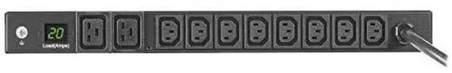Alt view image 10 of 11 - Tripp Lite PDU Metered 8-Outlet C13 2 C19 208/240V L6-20P PDUMH20HVL66