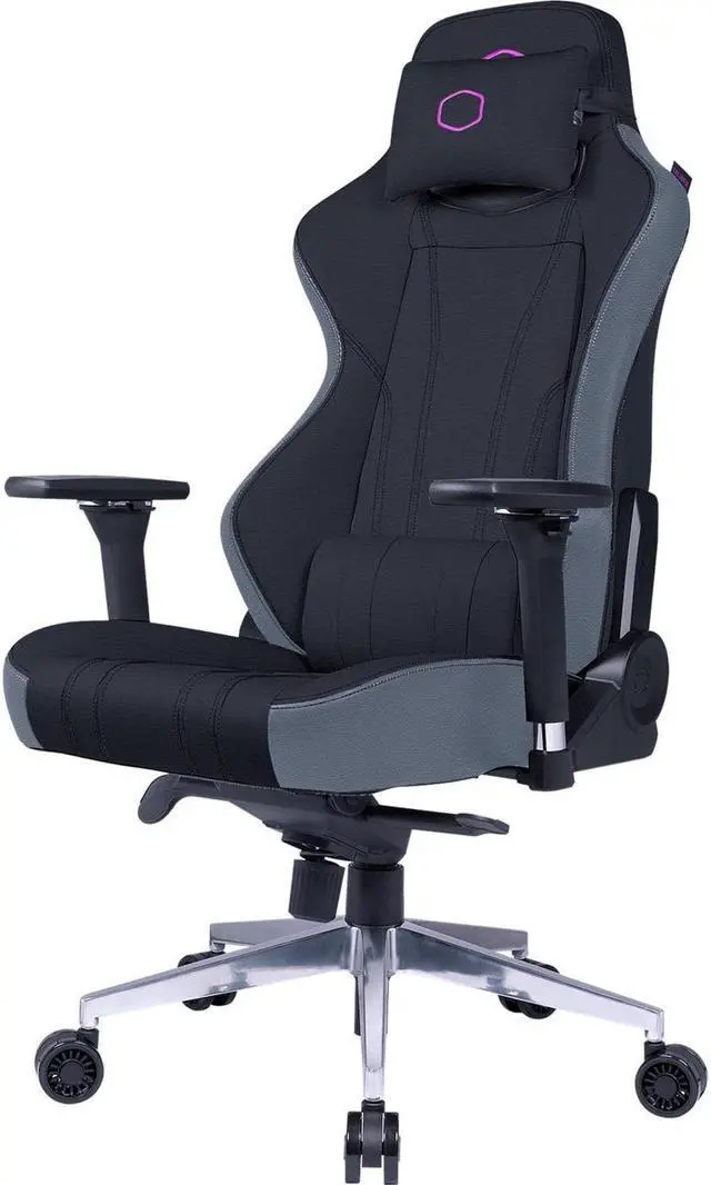 Alt view image 3 of 3 - Cooler Master Caliber X1C Gaming Chair - Cooling Comfort & Performance - 360° Swivel, Reclining High Back, Armrests, Headrest, Lumbar Support - PU Leather (CMI-GCX1C-BK)