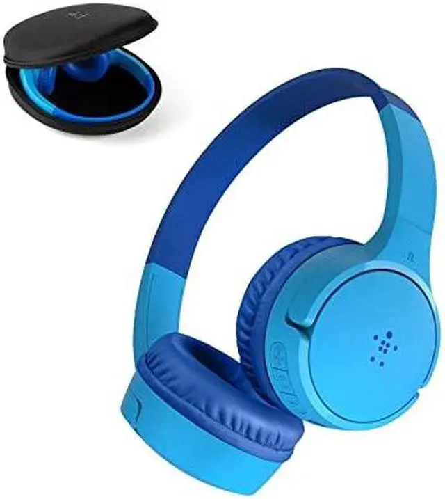 Alt view image 6 of 6 - Belkin SoundForm Mini Kids Wireless Headphones Blue AUD001btBLCS