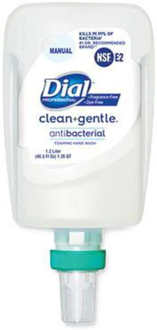 Alt view image 8 of 9 - Dial Professional Clean+Gentle Antibacterial Foaming Hand Wash Refill for FIT Manual Dispenser Fragrance Free 1.2 L 3/Carton 32100CT
