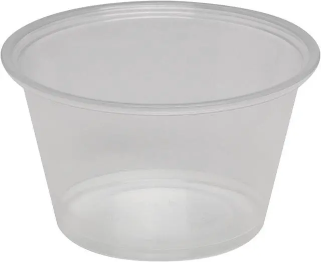 Alt view image 2 of 2 - Dixie Portion Cup 4 oz. 2-9/10"Wx2-9/10"Lx1-7/10"H 2400/CT CL PP40CLEAR