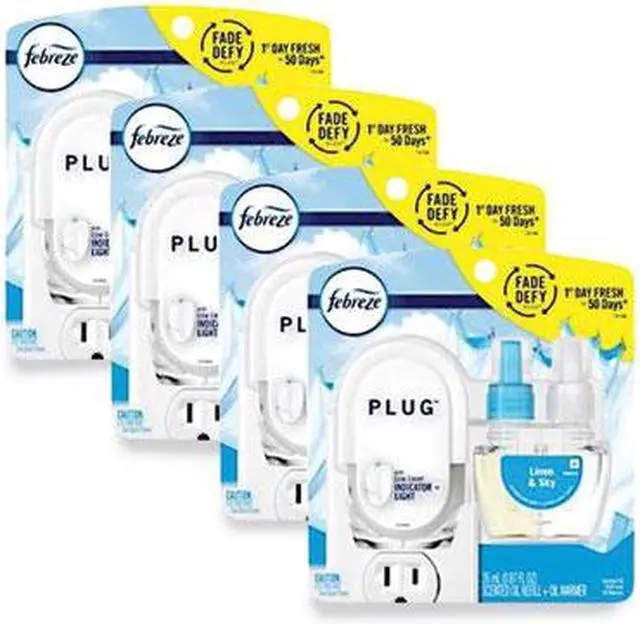 Alt view image 2 of 2 - Febreze Plug In Air Freshener And Odor Eliminator, Scented Oil Refill And Oil Warmer, Linen & Sky, 1 Count
