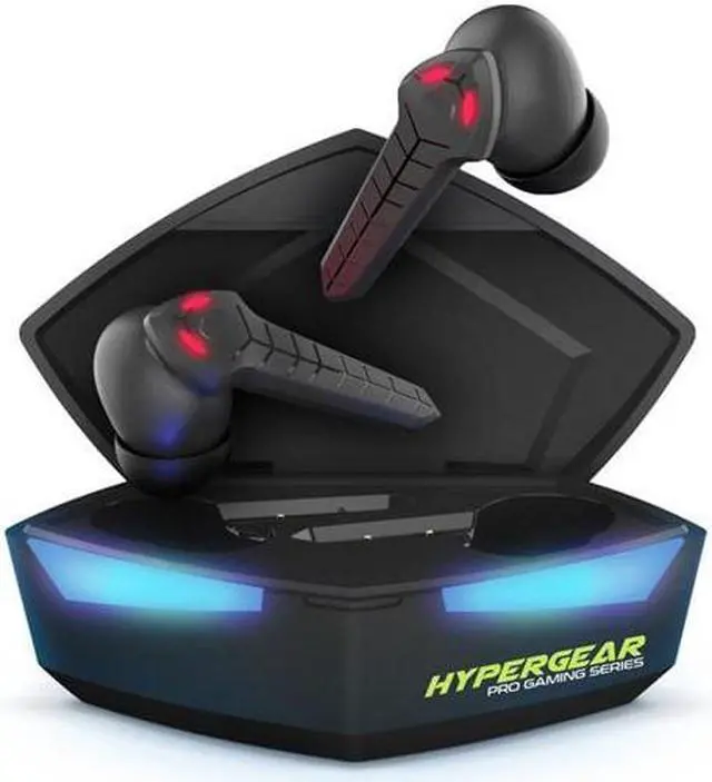 Alt view image 2 of 9 - true wireless gaming earbuds with mic, hypergear cobrastrike gaming earbuds with 3d positional audio & 60ms ultra-low latency and quick bluetooth pairing, secure in-ear fit for noise isolation [15524]
