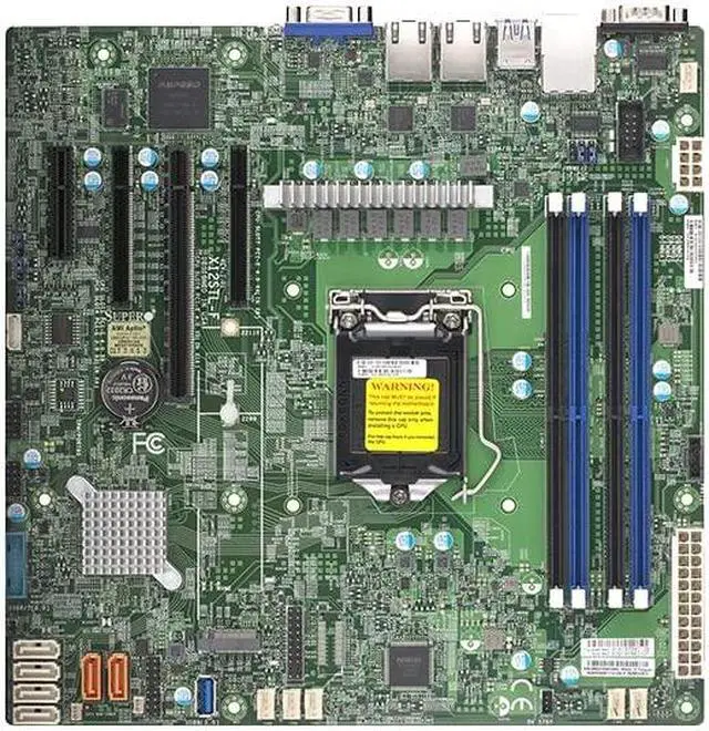 Alt view image 3 of 4 - SUPERMICRO X12STL-F - Motherboard - micro ATX - LGA1200 Socket - C252 Chipset - USB 3.2 Gen 1 - 2 x Gigabit LAN - onboard graphics MBD-X12STL-F-B - Bulk packaging - - OEM