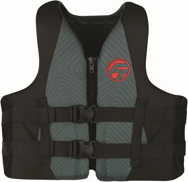 Alt view image 2 of 4 - Full Throttle 142100-701-080-22 Adult Rapid-Dry Life Jacket - 2X-Large/4X-Large, Gray