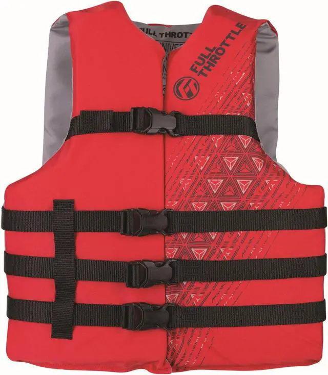 Alt view image 2 of 3 - Full Throttle 112000-100-004-22 Adult Universal Ski Life Jacket - Red, Standard
