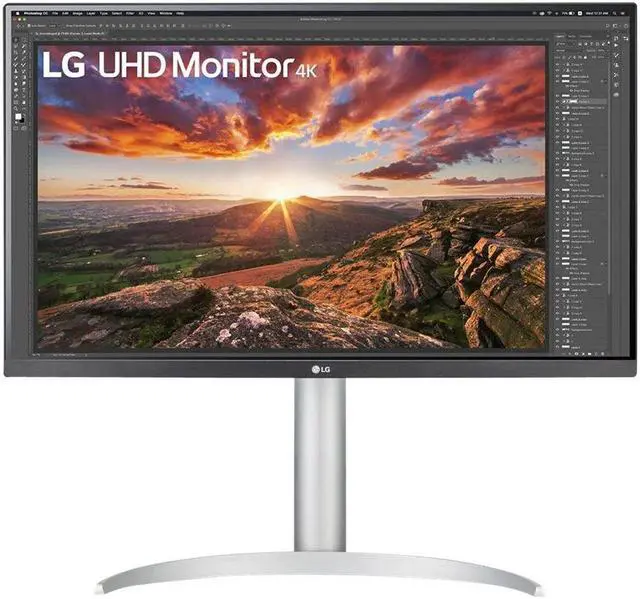 Alt view image 11 of 14 - LG 27BP85UN-W 27" 4K UHD Edge LED Gaming LCD Monitor - 16:9 - Silver, Black, White - 27" Class - In-plane Switching (IPS) Technology - 3840 x 2160 - 1.07 Billion Colors - FreeSync - 400 Nit