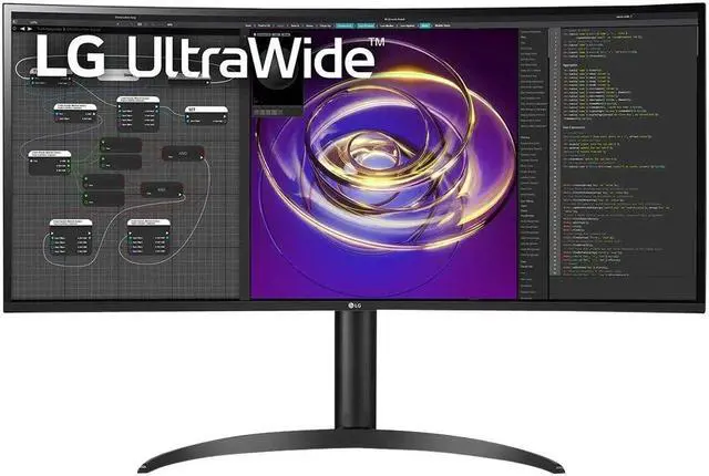 Alt view image 11 of 18 - LG Ultrawide 34BP85CN-B 34" UW-QHD Curved Screen Edge LED Gaming LCD Monitor - 21:9 - Glossy Black, Black Hairline, Textured Black - 34" Class - In-plane Switching (IPS) Technology - 3440 x