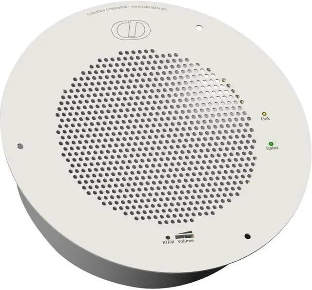 Alt view image 4 of 4 - CyberData - 011394 - CyberData Speaker System - White