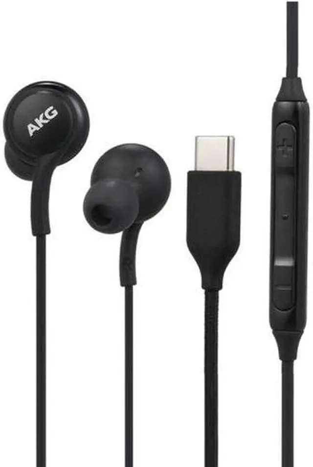 Alt view image 3 of 3 - 4XEM USB-C AKG Earphones with Mic and Volume Control Black 4XSAMEARAKGCB