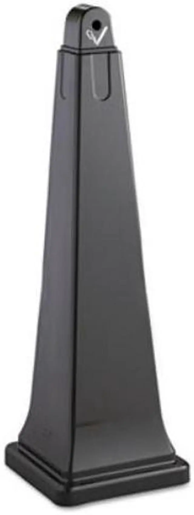 Alt view image 15 of 15 - Rubbermaid - FG257088BLA - 1 gal Cigarette Receptacle, 39 1/2 in Height, 12 1/4 in Base Dia., Plastic, Black
