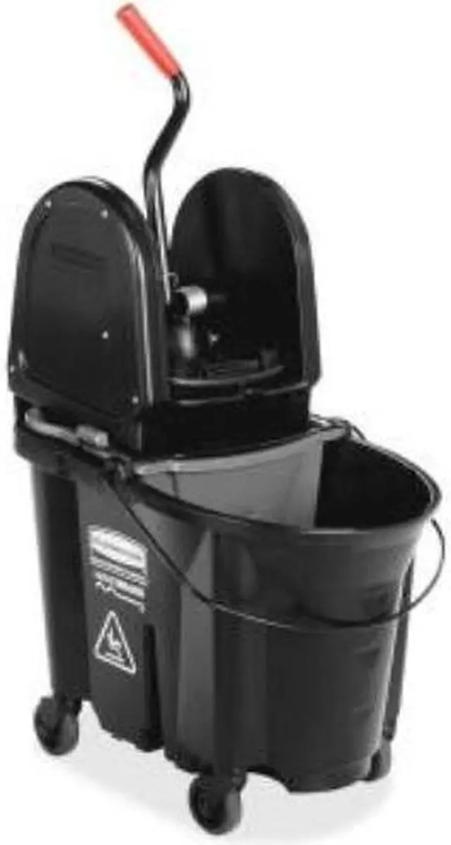 Alt view image 9 of 9 - Executive WaveBrake Down-Press Mop Bucket Black 35 Quart