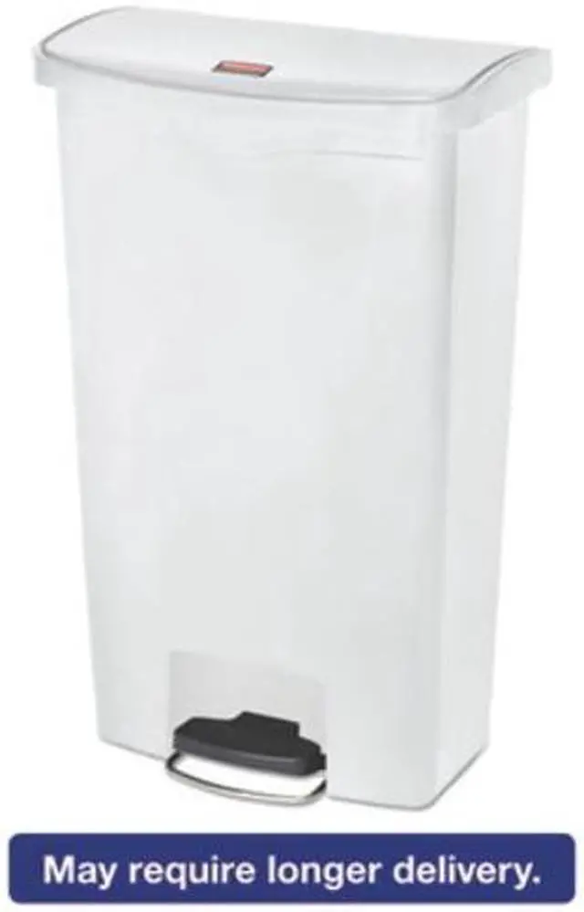 Alt view image 5 of 5 - RUBBERMAID 1883559 18 gal Plastic Rectangular Step Can, Flat, White