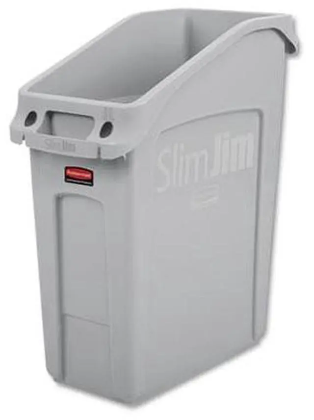 Alt view image 3 of 5 - Slim Jim Under-Counter Container, 13 gal, Polyethylene, Gray