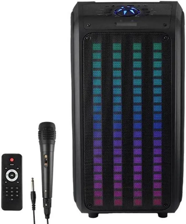 Alt view image 15 of 15 - Supersonic IQ Sound Sound Traveler 20 Watt Portable Backpack Speaker Microphone IQ-8265BT