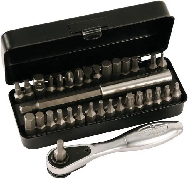 Alt view image 5 of 5 - Wiha 74996 Bit Ratchet Compact Storage Box Set, 35 Pieces