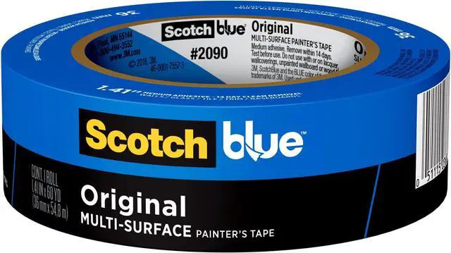 Alt view image 16 of 20 - 3M 2090 ScotchBlue Original Painter's Tape: 1-1/2 in x 60 yds. (Blue)