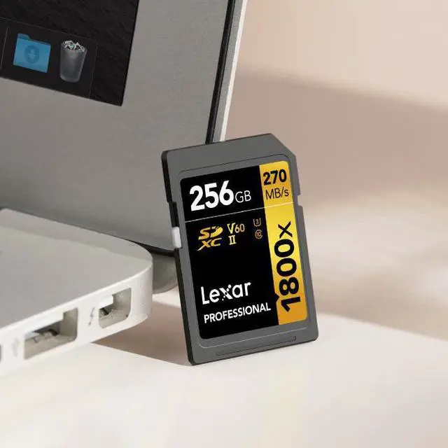 Alt view image 5 of 19 - Lexar Gold Series Professional 1800x 256GB UHS-II U3 SDXC Memory Card
