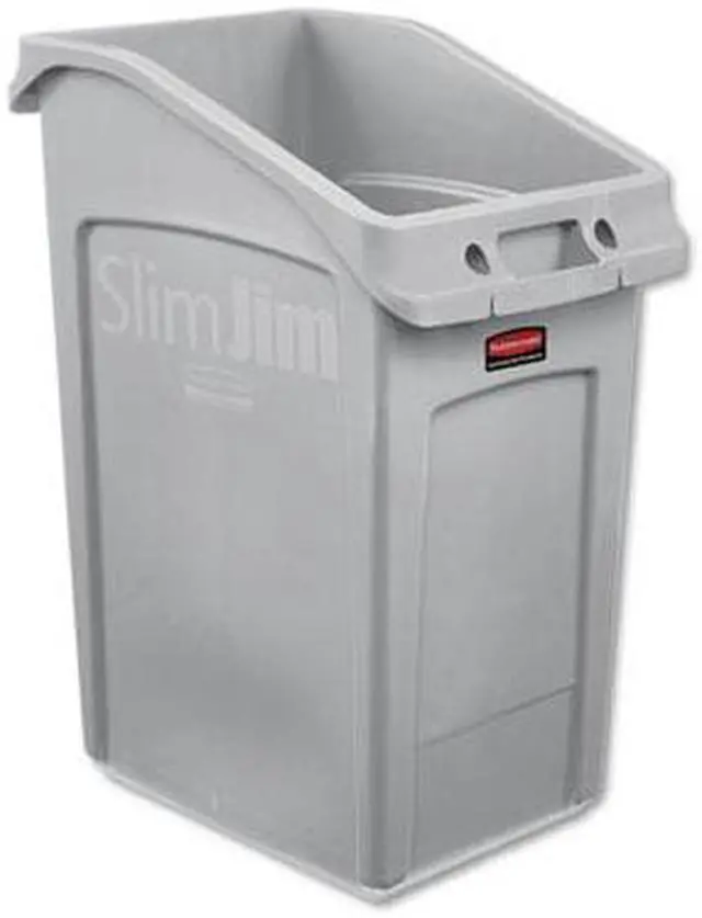 Alt view image 14 of 14 - Slim Jim Under-Counter Container, 23 gal, Polyethylene, Gray