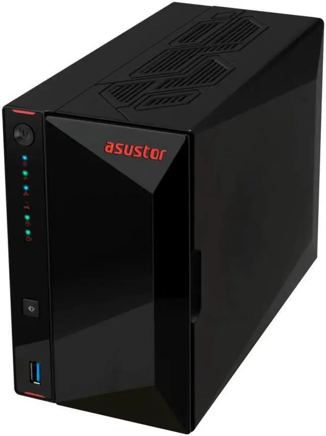 Alt view image 5 of 5 - Asustor Nimbustor 2 Gen2 AS5402T 2 Bay NAS, Quad-Core 2.0GHz CPU, Dual 2.5GbE Ports, 4GB DDR4, Four M.2 SSD Slots (Diskless)