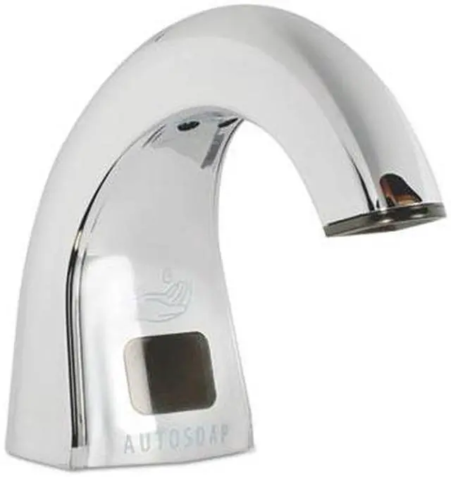 Alt view image 2 of 2 - Rubbermaid Commercial One-Shot Touch-Free Liquid Soap Dispenser, Polished Chrome, Fg402073