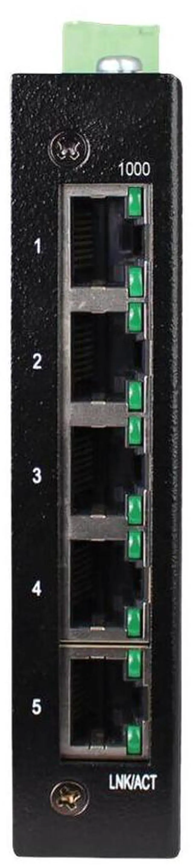 Alt view image 6 of 13 - Tripp Lite 5-Port Unmanaged Industrial Gigabit Ethernet Switch - 10/100/1000 Mbps, Ruggedized, -40° to 75°C, EIP QoS, DIN/Wall Mount - 5 Ports - Gigabit Ethernet - 10/100/1000Base-T -