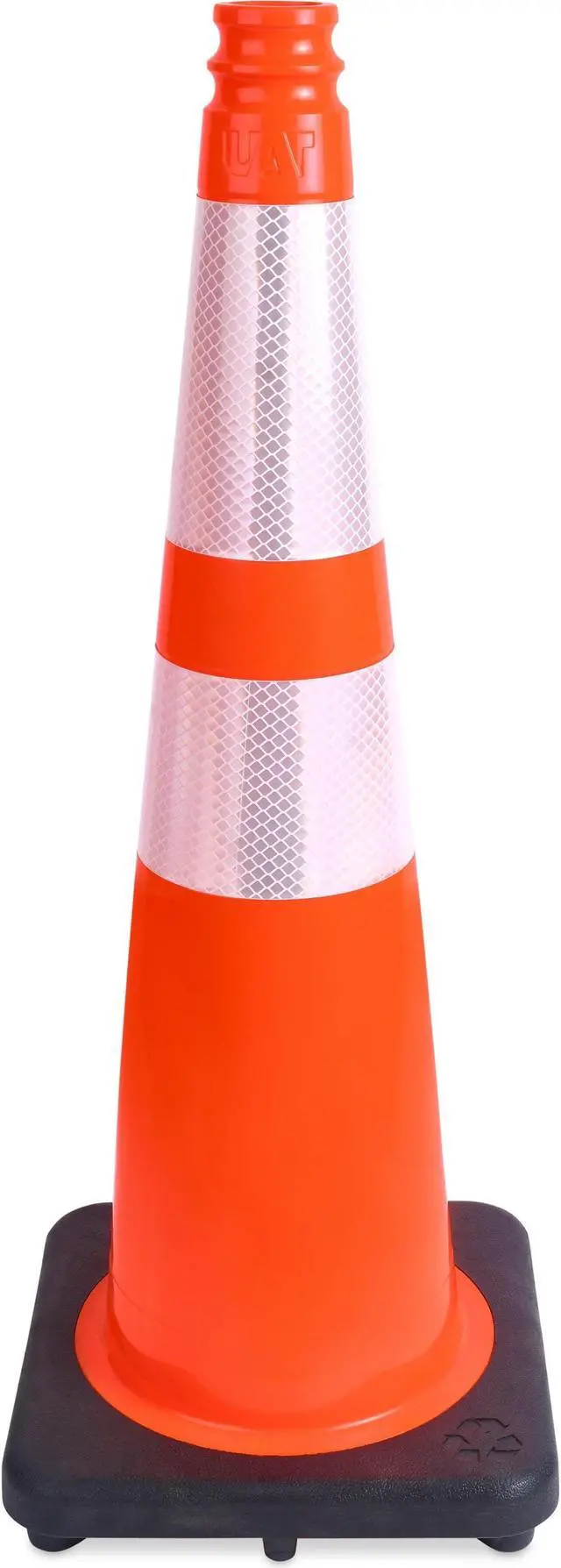 Alt view image 2 of 2 - Traffic Cone 10.75 x 10.75 x 28 Orange/Silver/Black 35500