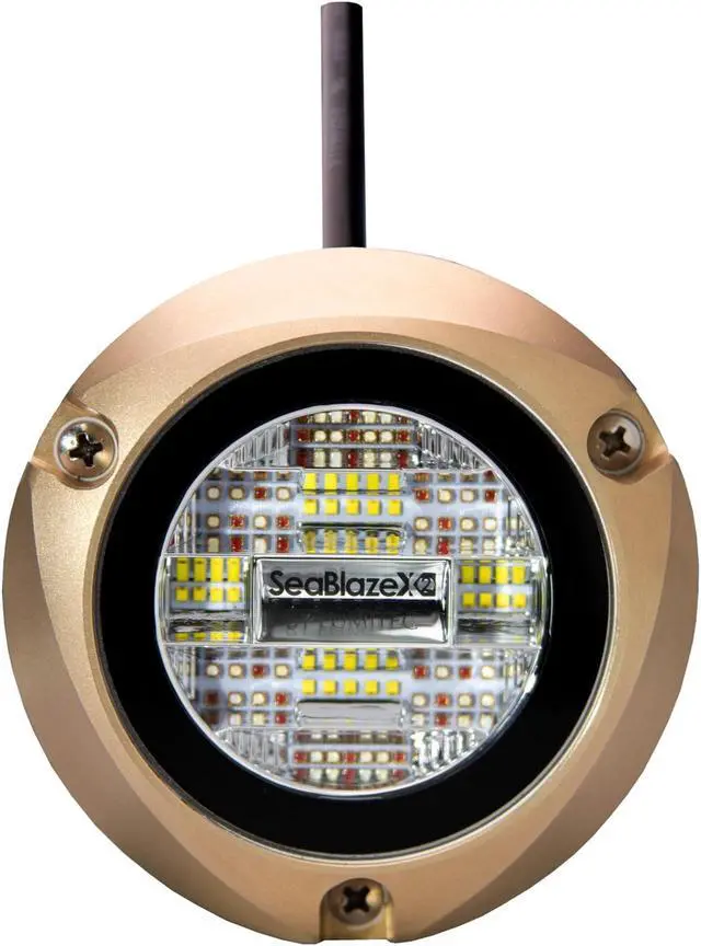Alt view image 3 of 4 - Lumitec Zambezi X2 Dual Color Blue/White FOR PONTOON BOATS Bronze Housing 12/24v LED