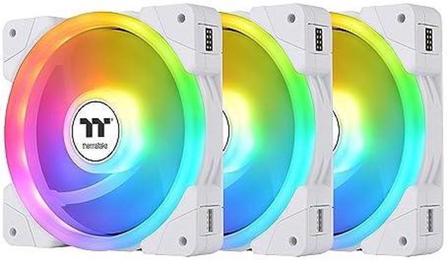 Thermaltake SWAFAN EX 14 ARGB PC Cooling Fan White, 3-Fan pcak, 500 ~ 2000  RPM, Magnetic Connection, Reversable Blades, sync with MB RGB software,