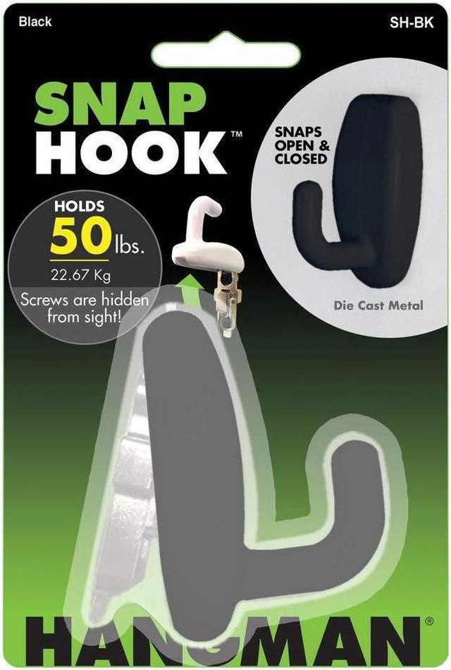 Hangman Sh-Bk Heavy-Duty Snap Hook (Black) Hanshbk