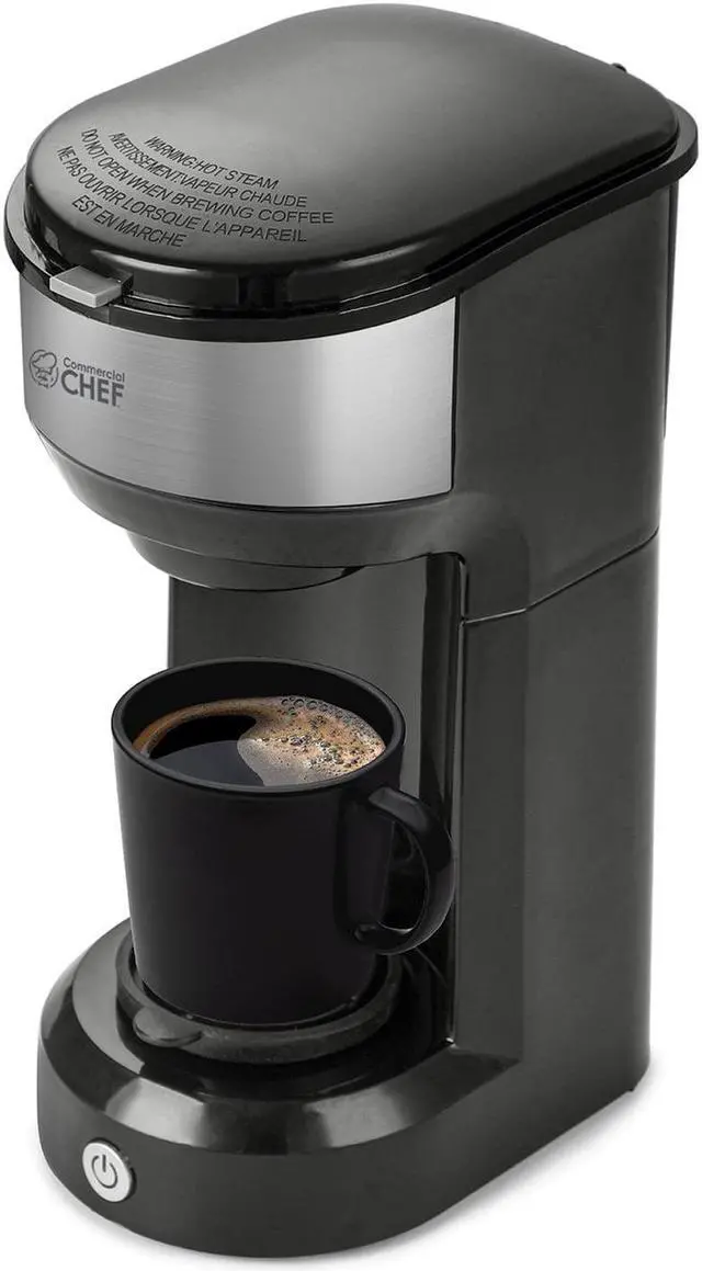 Alt view image 3 of 3 - commercial chef coffee machine, single serve coffee maker, portable coffee maker single serve with 13 ounce water tank & one touch button for coffee brewing