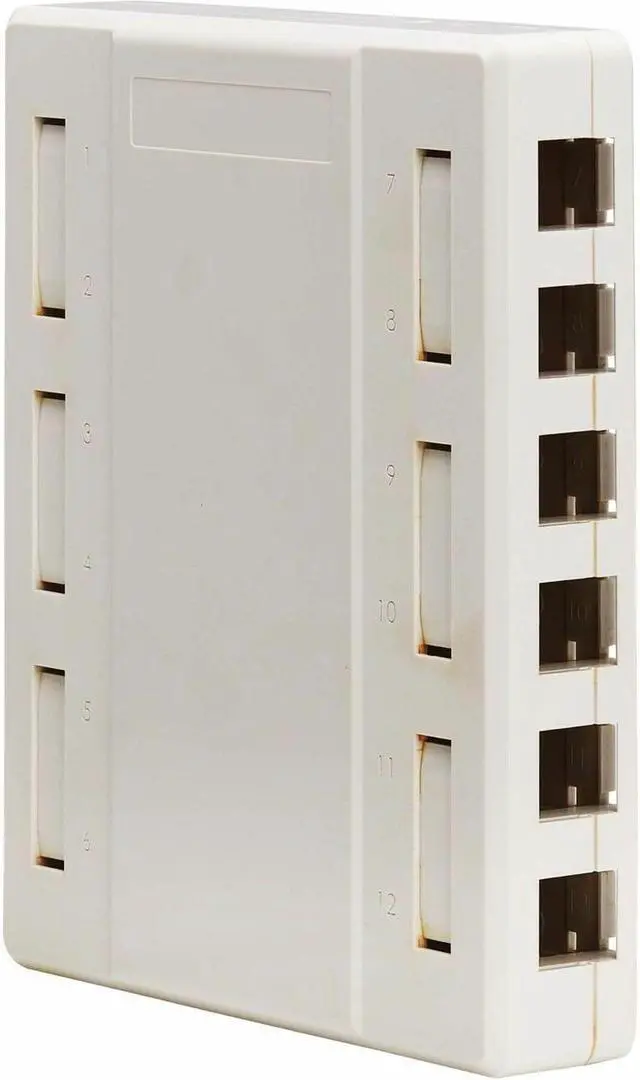 Alt view image 2 of 2 - Tripp Lite by Eaton Surface-Mount Box for Keystone Jacks 12 Ports White TAA N082012WH