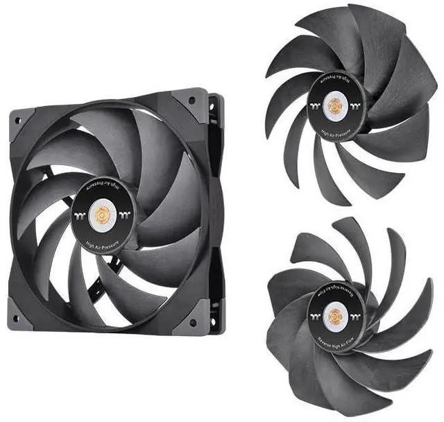 Alt view image 2 of 11 - Thermaltake SWAFAN GT12 PC Cooling Fan, 3 Types of Detachable Fan Blades, High Pressure/High Air Flow/ Reversed (Single Fan Pack) CL-F155-PL12BL-A
