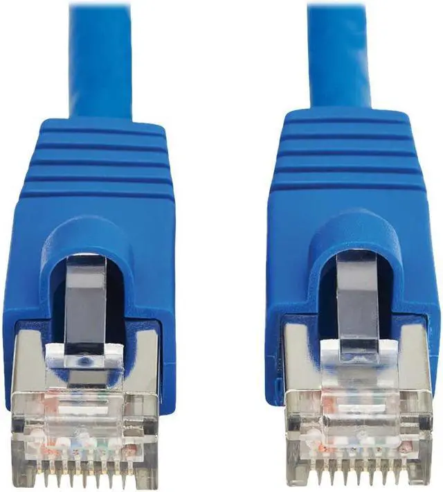 Alt view image 7 of 7 - Tripp Lite Cat8 40G Snagless SSTP Ethernet Cable RJ45 M/M PoE Blue 10 ft. 3.1 m N272F10BL