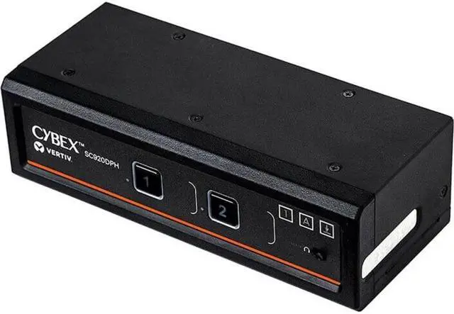 Alt view image 4 of 13 - Vertiv Cybex SC900 Secure KVM | Dual Head | 2 Port Universal DisplayPort | NIAP version 4.0 Certified - Secure Desktop KVM Switches - SC920DPH-400