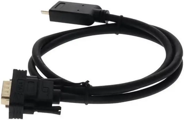 Alt view image 2 of 2 - AddOn 3ft HDMI 1.3 Male to VGA Male Black Cable For Resolution Up to 1920x1200 WUXGA