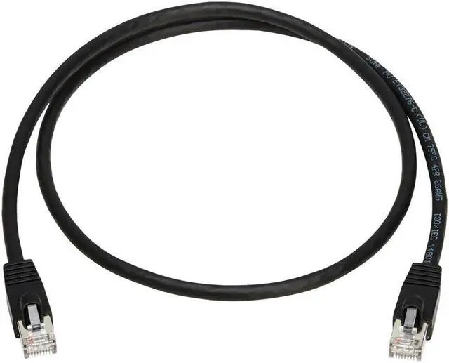 Alt view image 7 of 7 - Tripp Lite Cat8 40G Snagless SSTP Ethernet Cable RJ45 M/M PoE Black 3 ft. 0.9 m N272F03BK