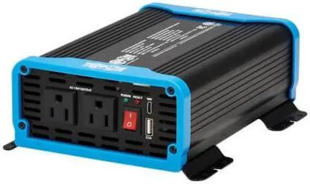 Alt view image 9 of 9 - Tripp Lite 2-Outlet 600W Light-Duty Compact Power Inverter PINV600SW120