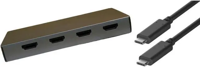Alt view image 3 of 3 - 4XEM 6-in-1 4 HDMI port USB-C Dock 4XUSBCHUB09