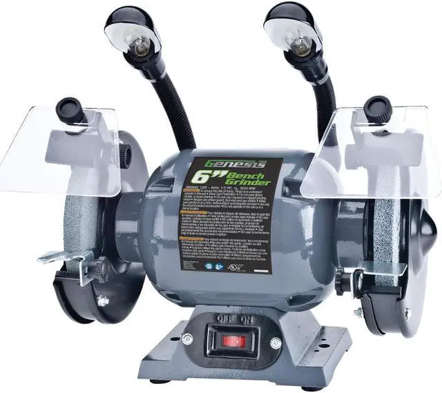 Main image of Genesis GBG600L 1/2-HP 6-In. Bench Grinder with Lights and Eye Shields