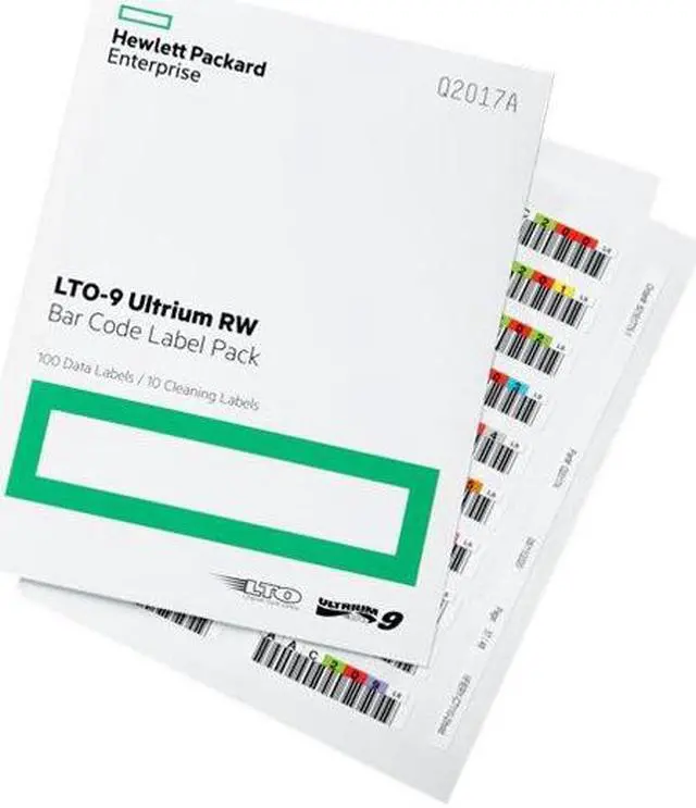 Main image of HPE Bar Code Labels, Ultrium-9, Q2017A, 7A, Uniquely Sequenced, TAA