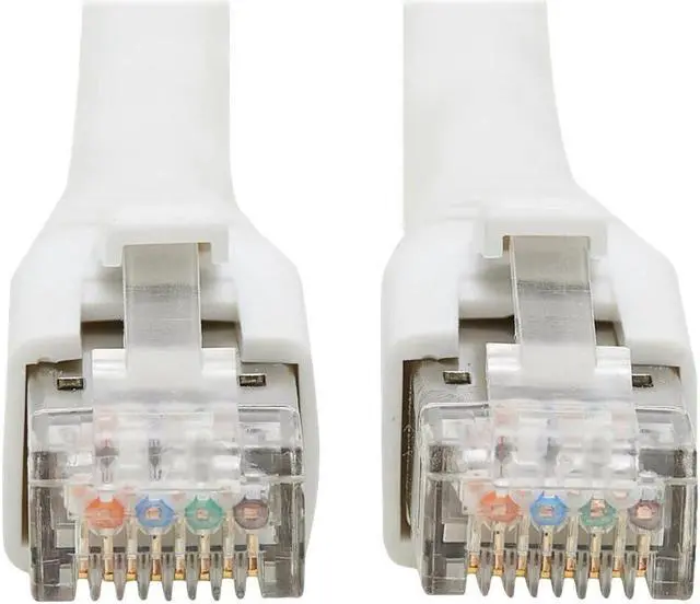 Alt view image 2 of 2 - Tripp Lite Cat8 40G Snagless SSTP Ethernet Cable RJ45 M/M PoE White 3 ft. 0.9 m N272F03WH