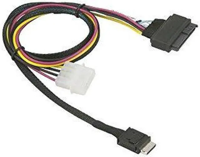 Alt view image 7 of 7 - Supermicro CBL-SAST-1011 75cm OCuLink to PCIE SFF-8639 U.2 with Power Cable